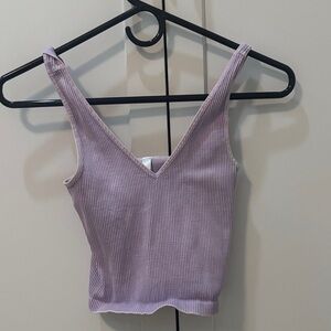Nikibiki Lilac Ribbed V-Neck Camisole